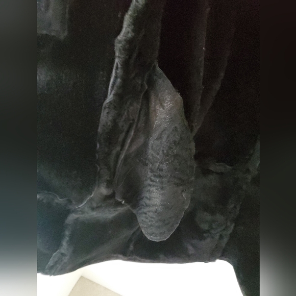 Vintage Black Leather Attic Shearling sheepskin Coat - Picture 11 of 16